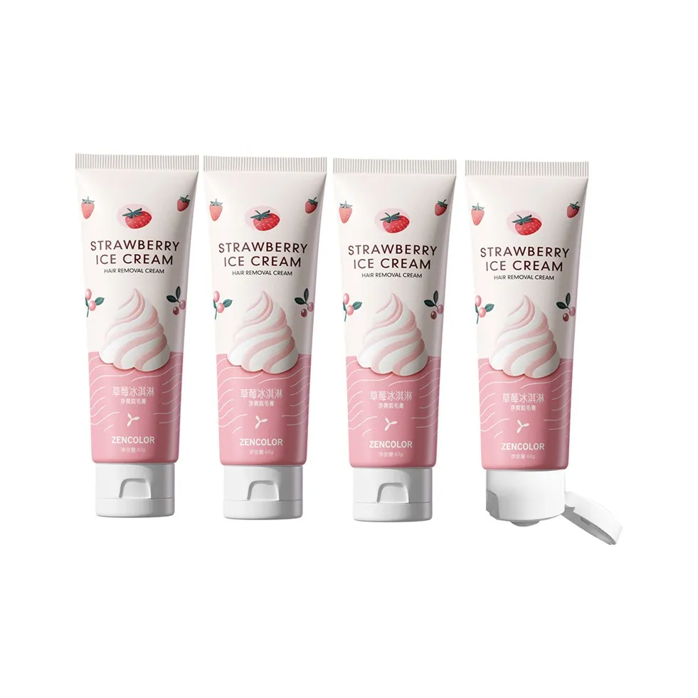 ZHENGCAI Клубничное Мороженое Освежающий Крем для удаления волос Ощущение прохлады Освежающий Увлажняющий Удаление волос