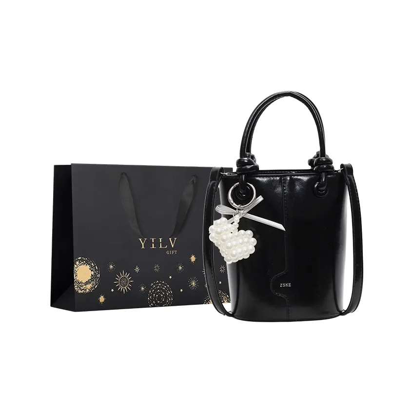 Yi Brigade ПУ (полиуретан) Ведрообразная сумка Сумка через плечо Сумка для женщин Многоцветная