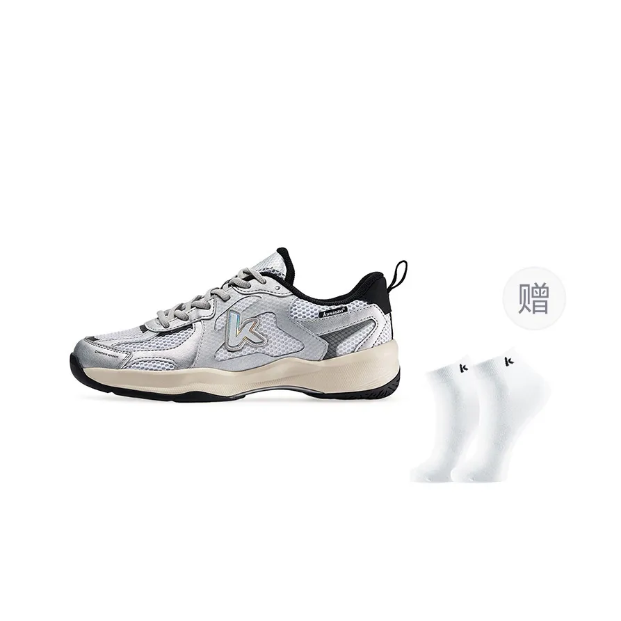 Kawasaki Glory Series Badminton Shoes Unisex Low Top White/Black/Beige