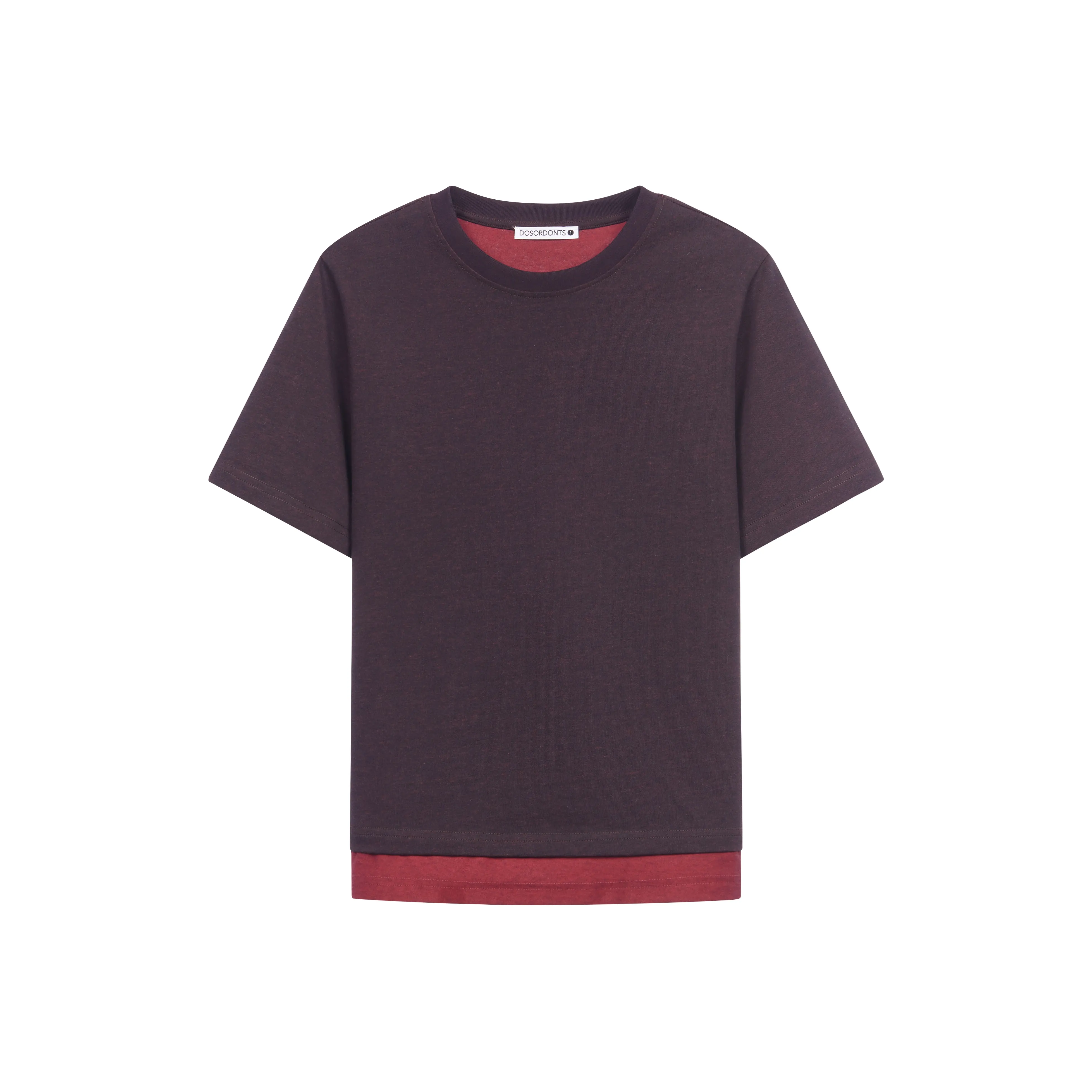 DOSORDONTS Черный и Красный Контрастные Женские Футболки