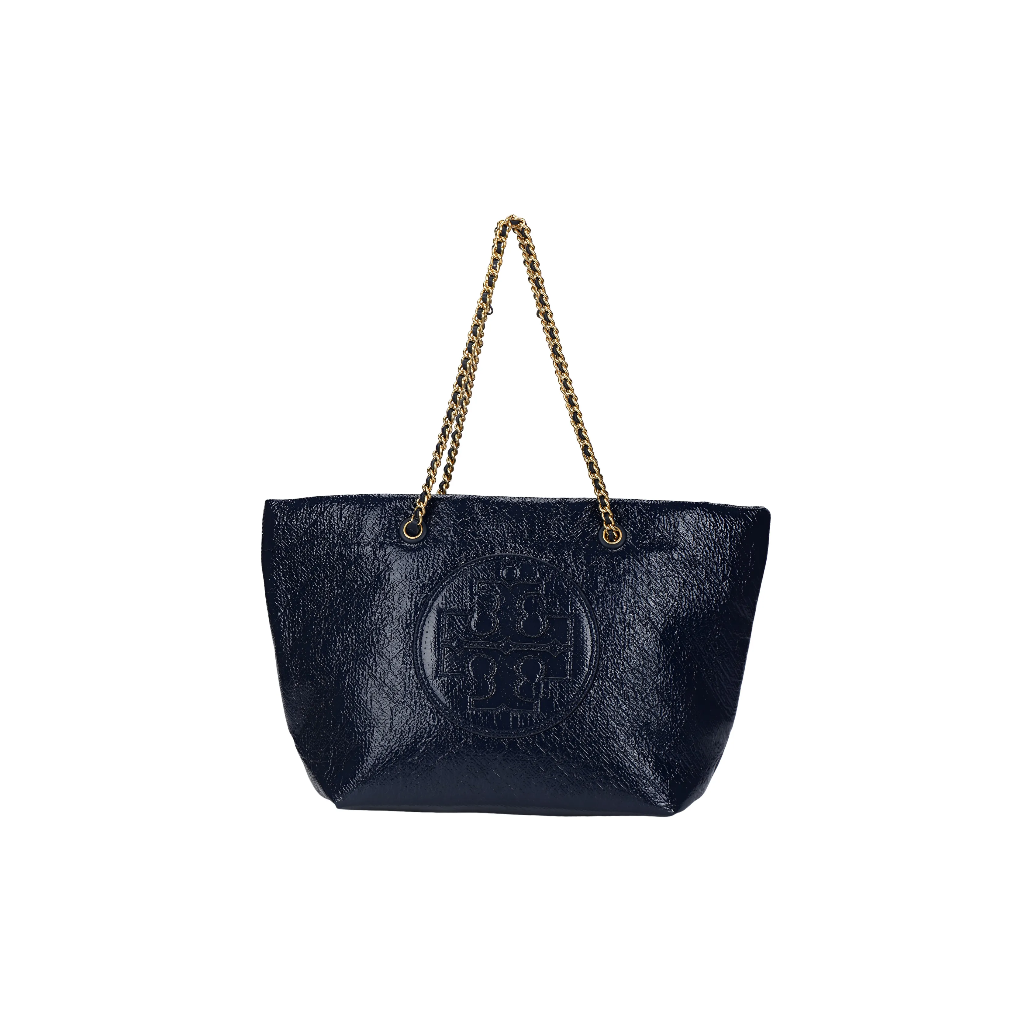 TORY BURCH Ella Cotton Tote Bag, Shopping Bag, Handbag, Shoulder Bag Regular Women's Marine Blue