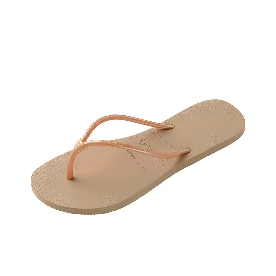 Havaianas Резиновая подошва устойчивая к абразиву шлепанцы женские золотой