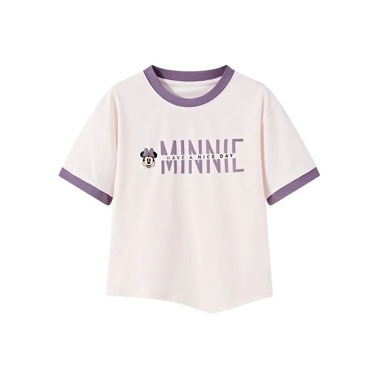 Disney Minnie Series T-рубашка SS25 розовая для детей 3-7 лет