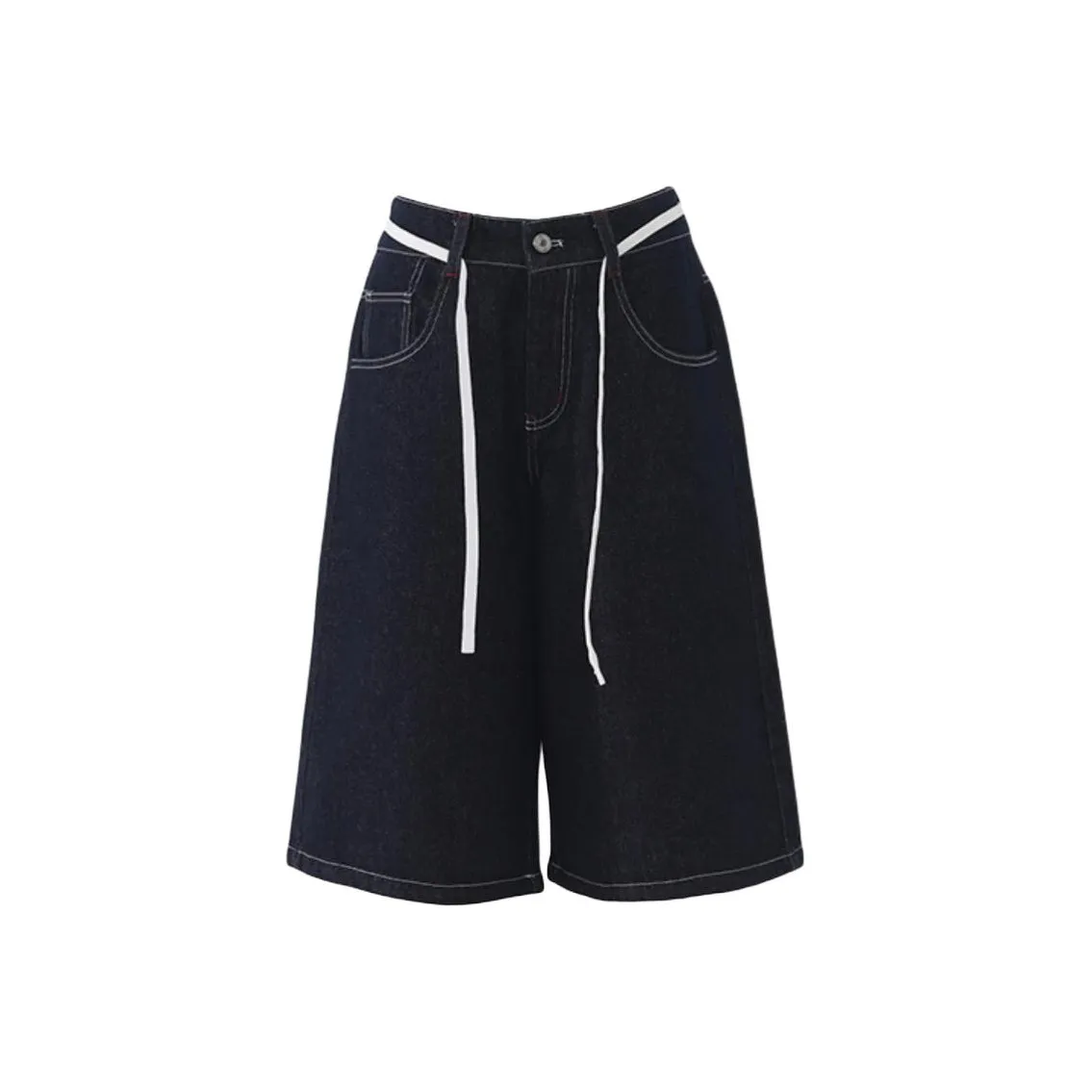 Poyz Denim Shorts Women's Dark Blue Capri Pants