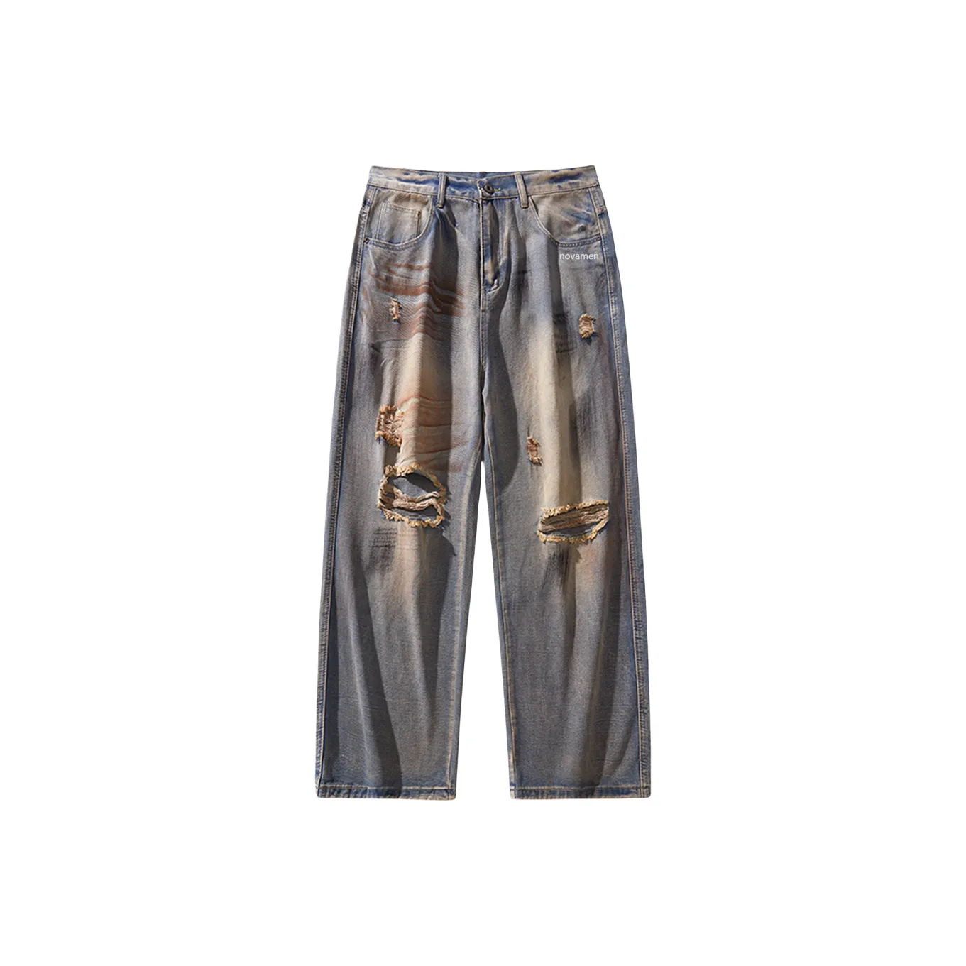 Novamen Винтажные синие унисекс джинсы
