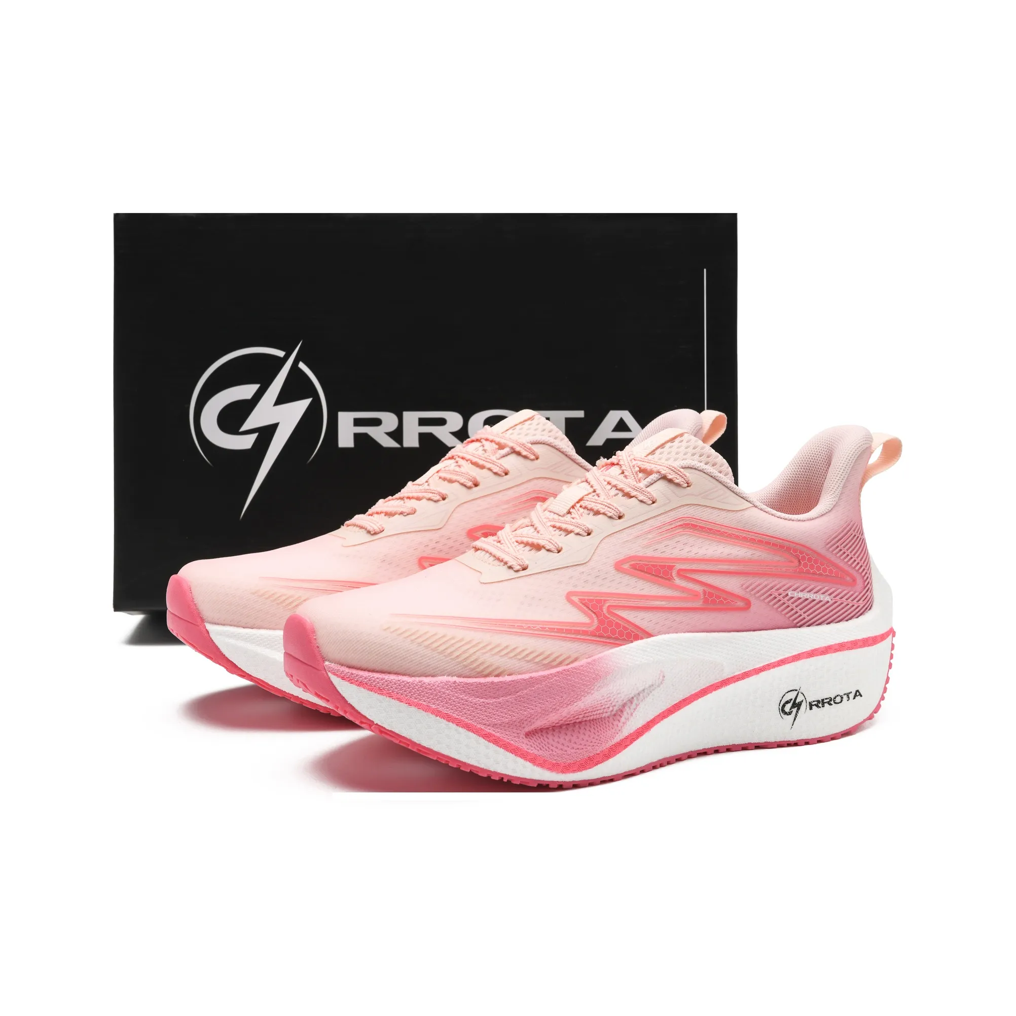 CHRROTA Низкие беговые кроссовки для бега Унисекс Розовые Flying Skip