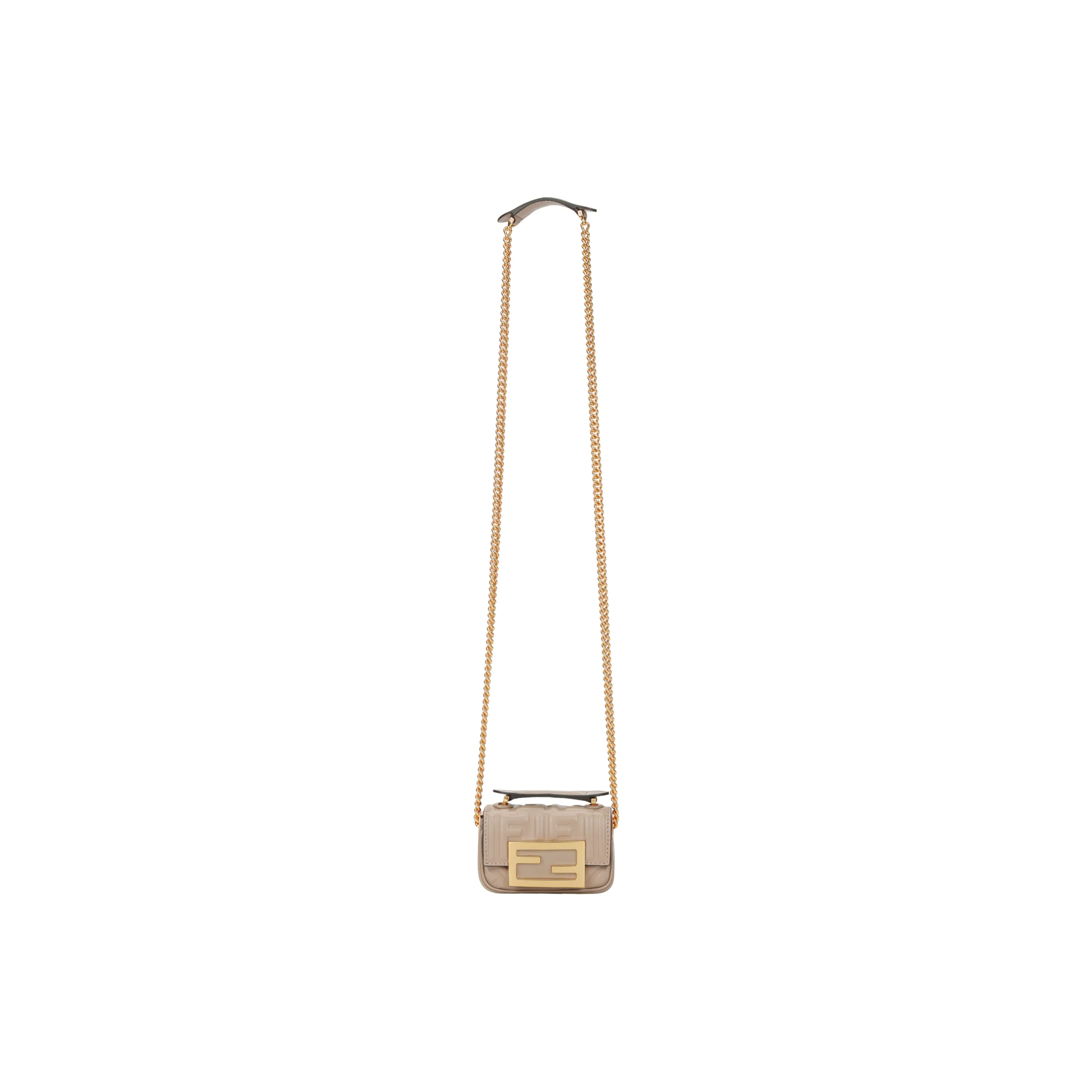 FENDI Baguette Sheepskin Crossbody Bag, Shoulder Bag Extra Mini Women's Beige