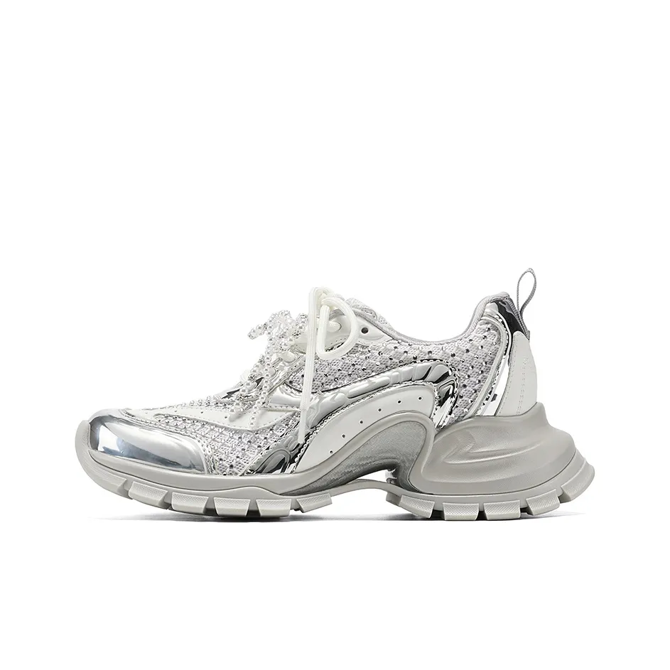 GG CC Breathable Mesh Casual Height Increasing Low Top Platform Chunky Sneakers Women's