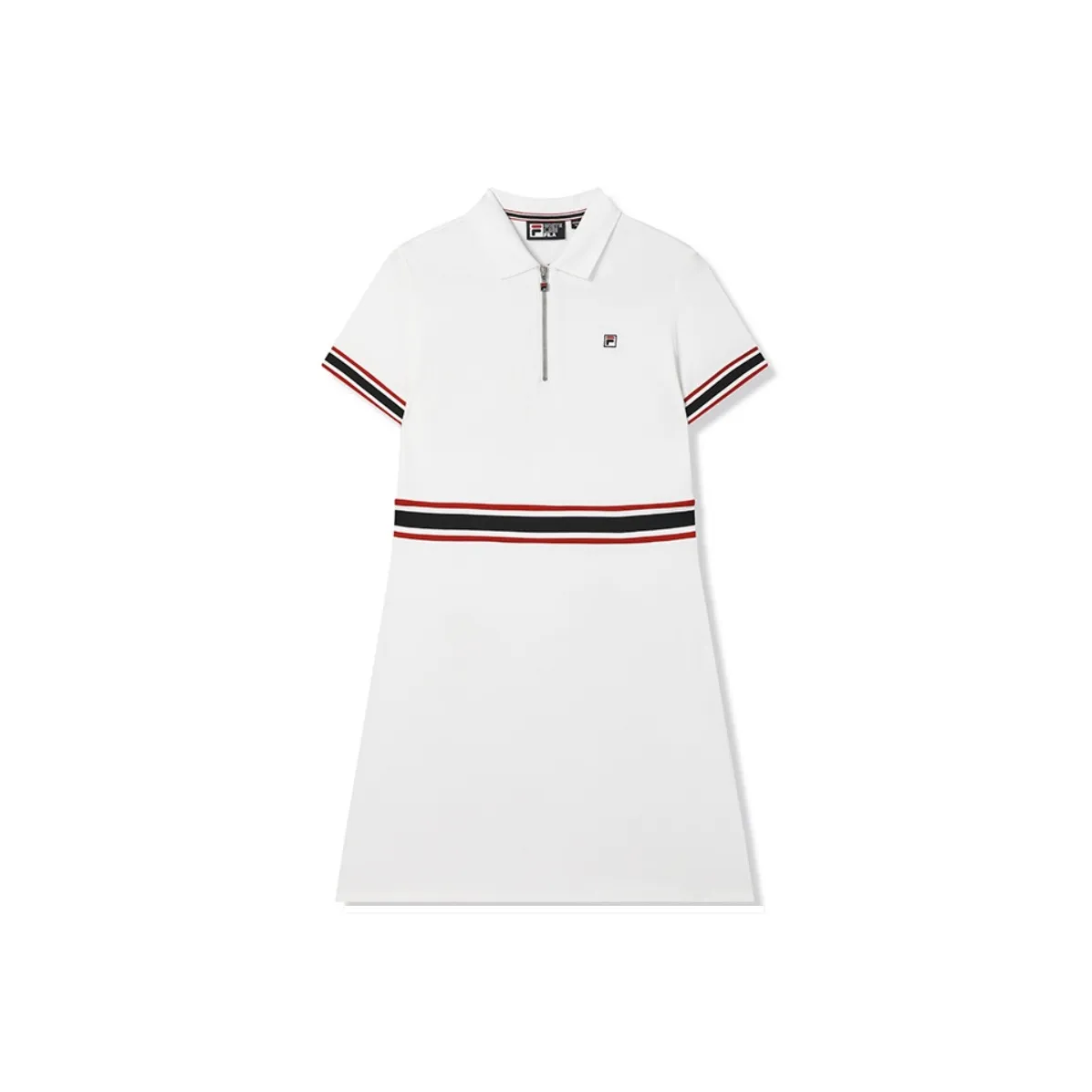 FILA LifestyleWHITE Короткий рукав платье женское стандартное белое