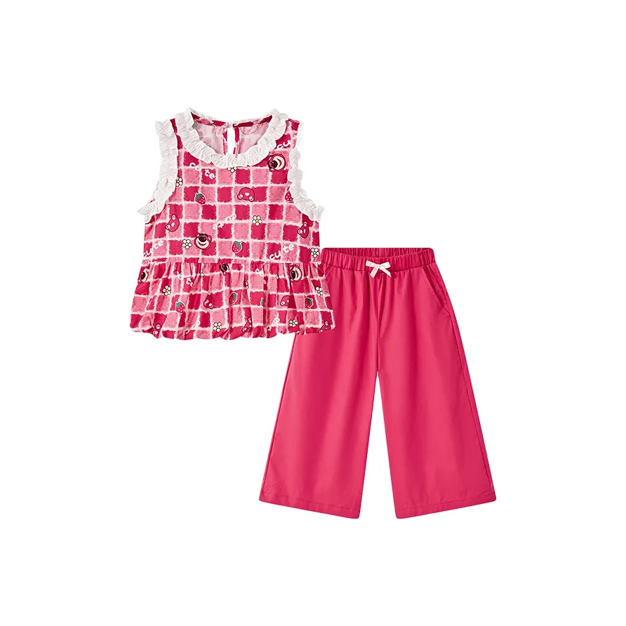 Disney Повседневная спортивная одежда Mickey Collection Lotso Collection SS25 2 предмета комплект фуксия для детей 3-7 лет