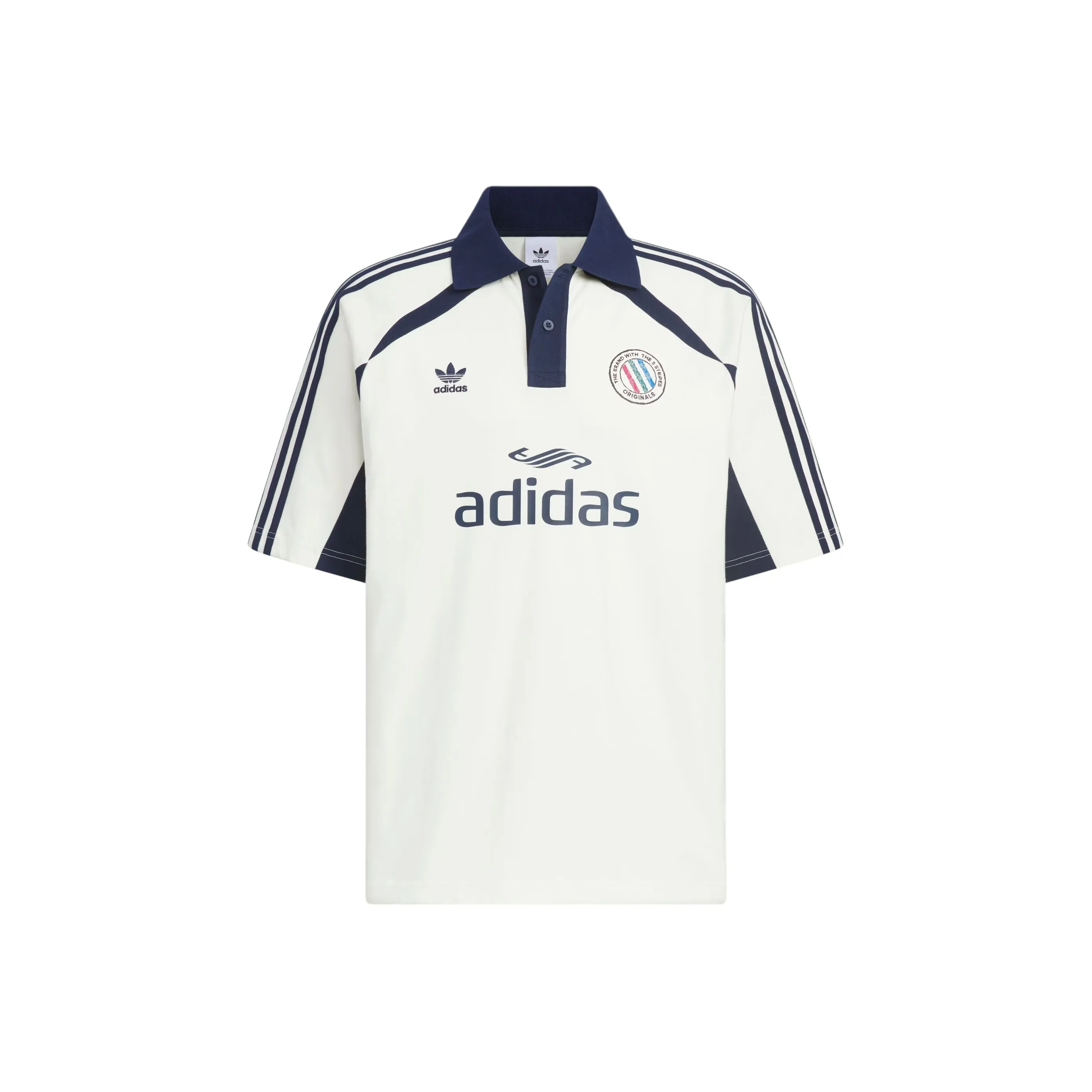 Adidas Originals 3 Stripes Короткий рукав Поло Мужской Нефритовый Белый