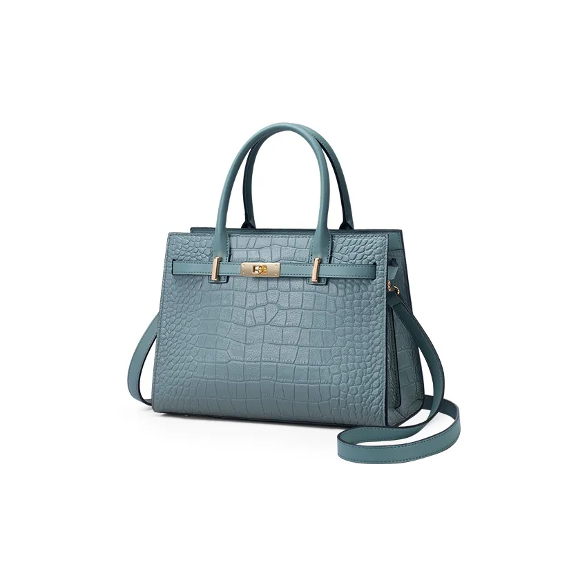 Old Man's Head Лицевая коровья кожа Через плечо Одно плечо Тоут Сумка Обычный Женский Синий