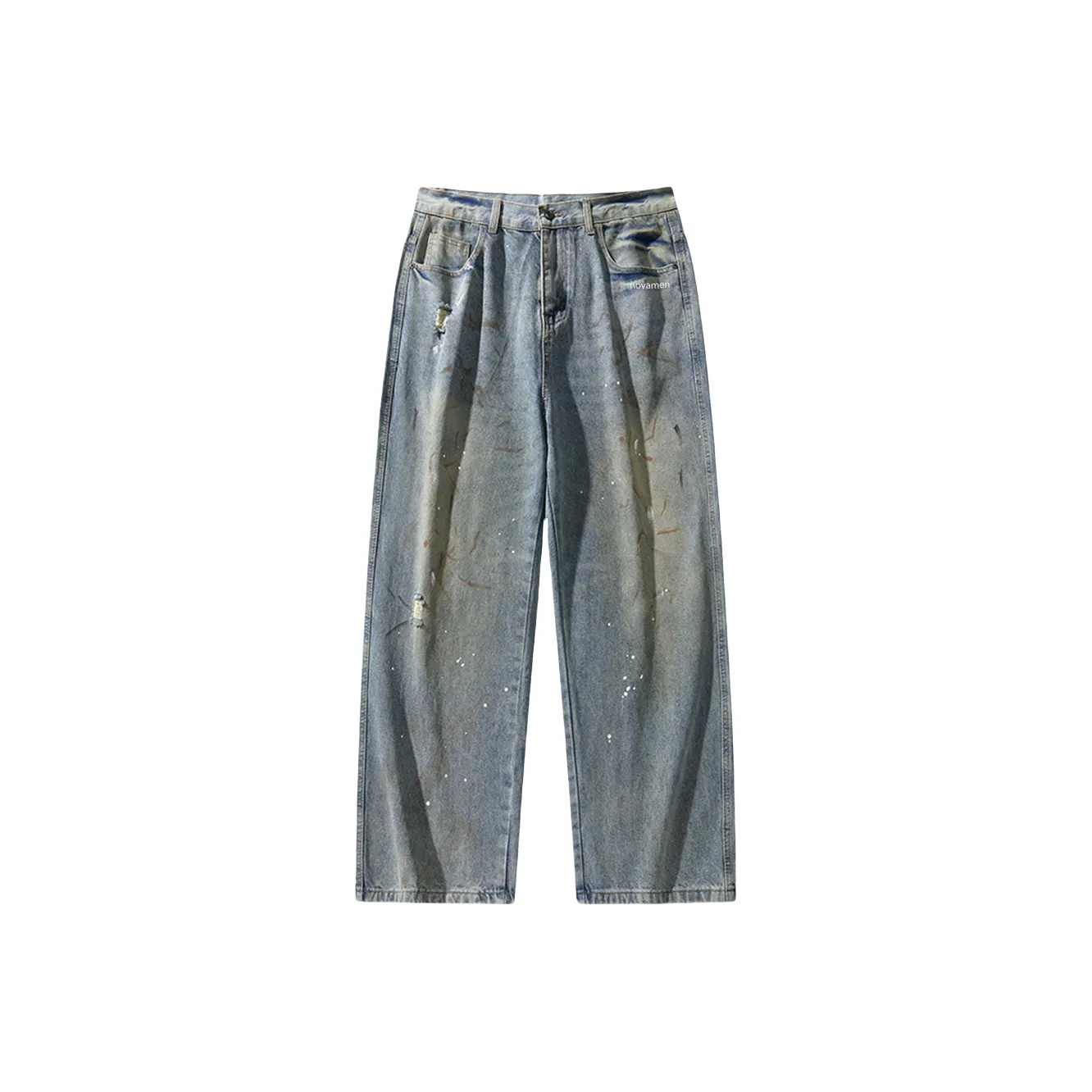 Novamen Светло-синие Унисекс Джинсы