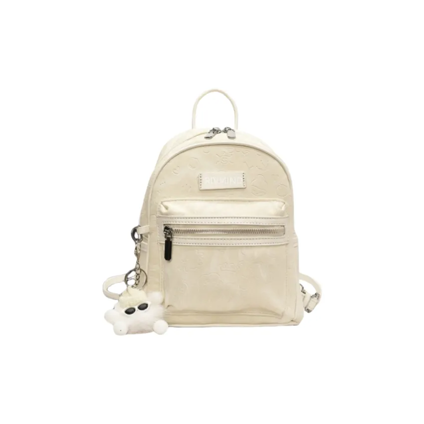 RIVMIND PU Backpack Women's White/Silver/Black/Pink