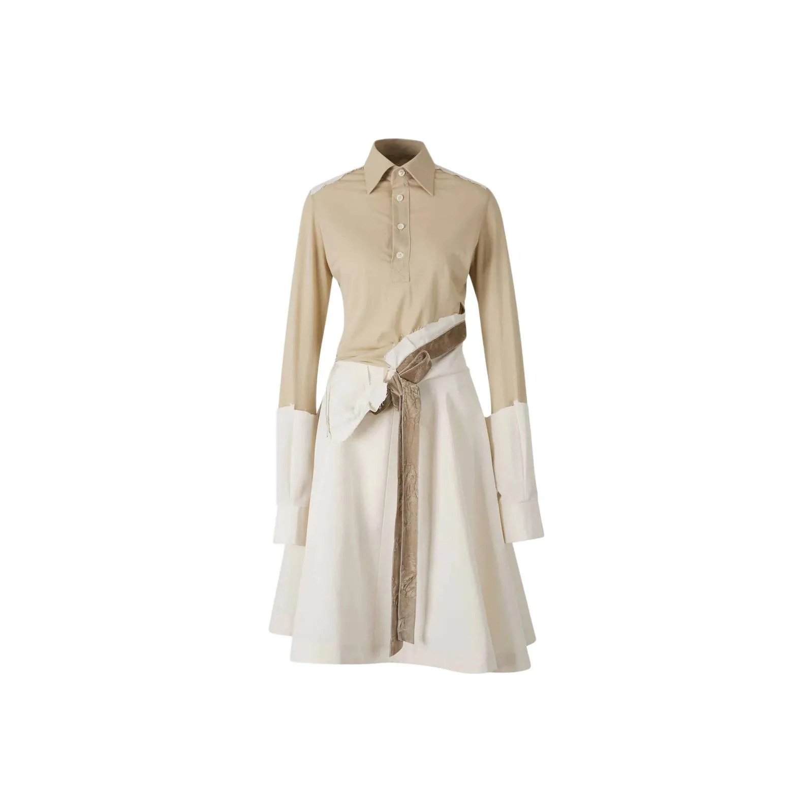 Maison Margiela Belted Patch Work Dress