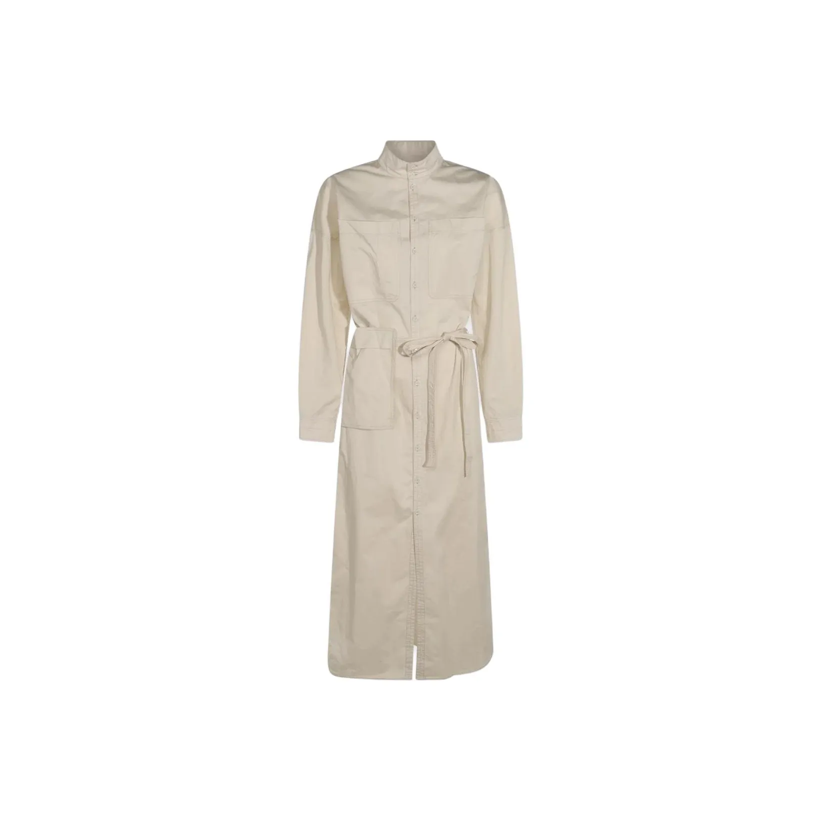 Lemaire Long Sleeved Belted Maxi Shirt Dress