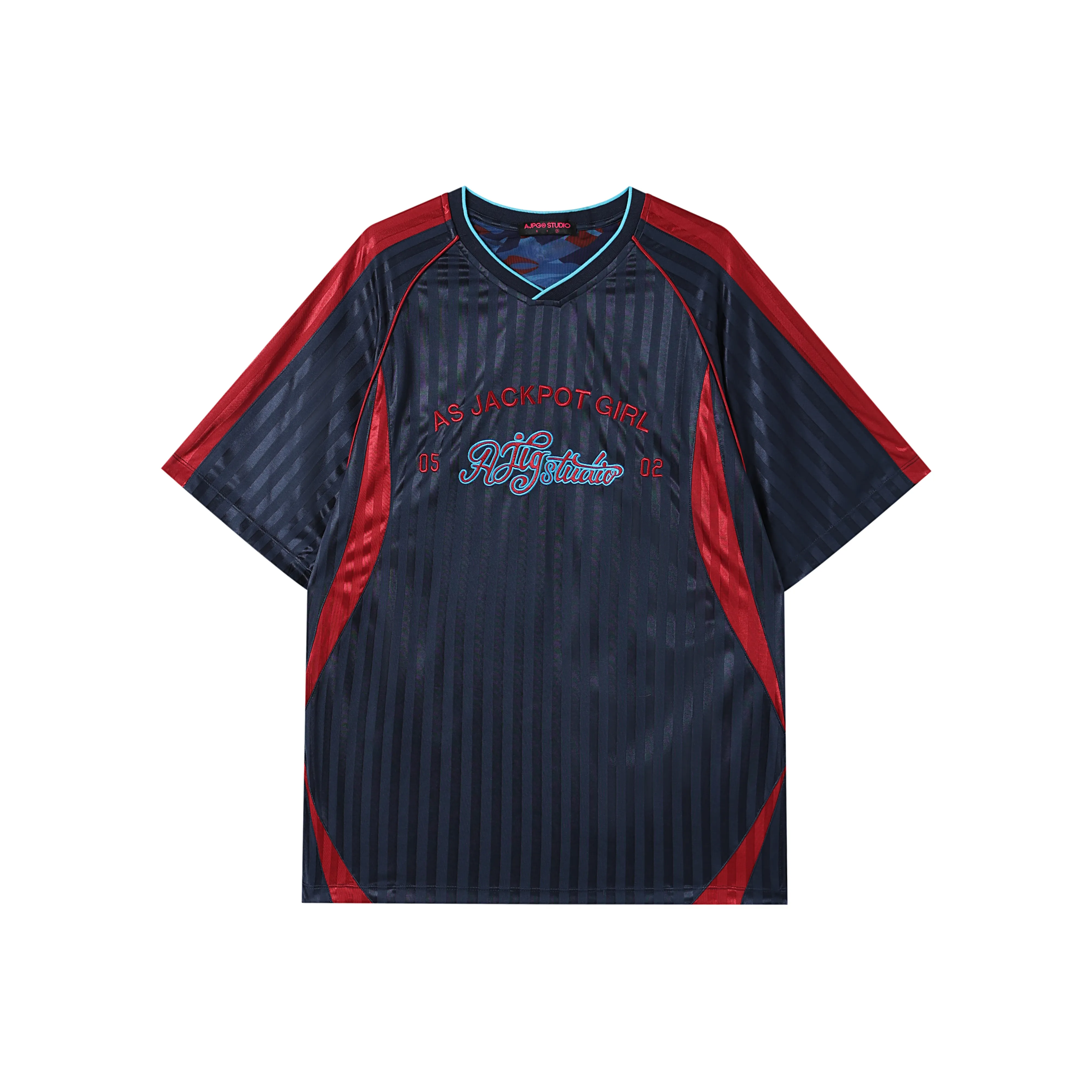 AJPG Винтажная синяя женская футболка