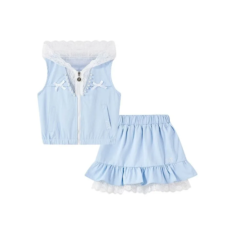 Детский комплект для детей 3-7 лет Disney с юбкой коллекция Frozen SS25 2 предмета синий