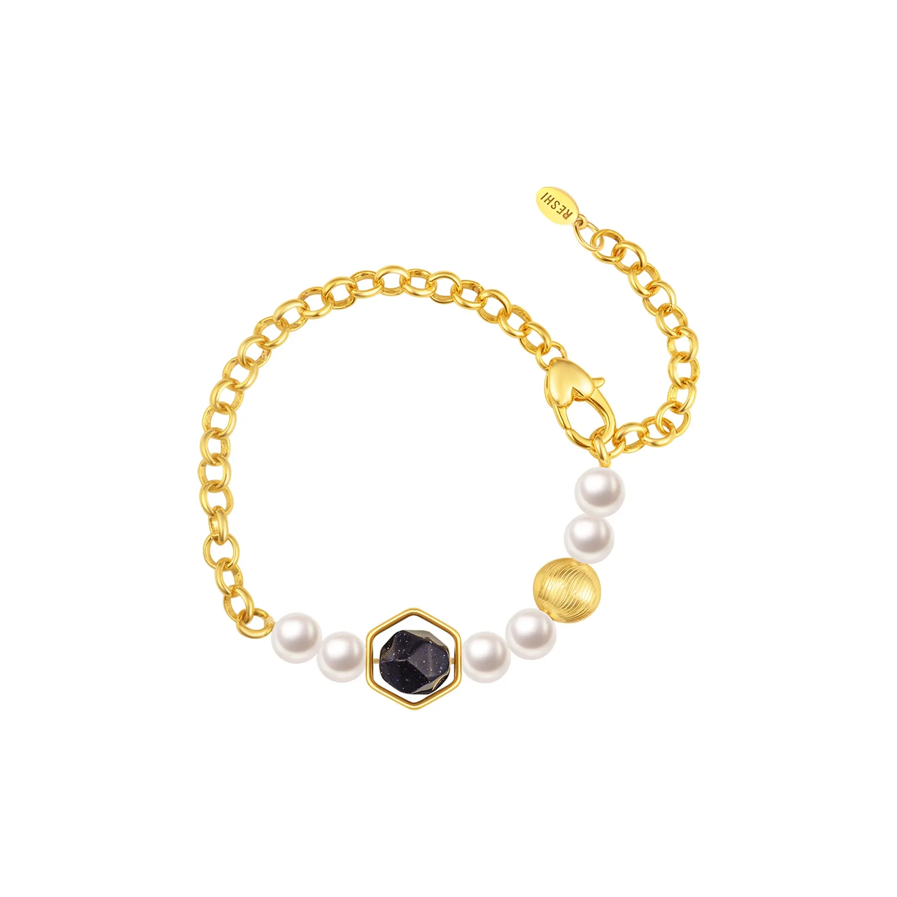 SIMPLE JOYS Жемчужные браслеты Женские Золото