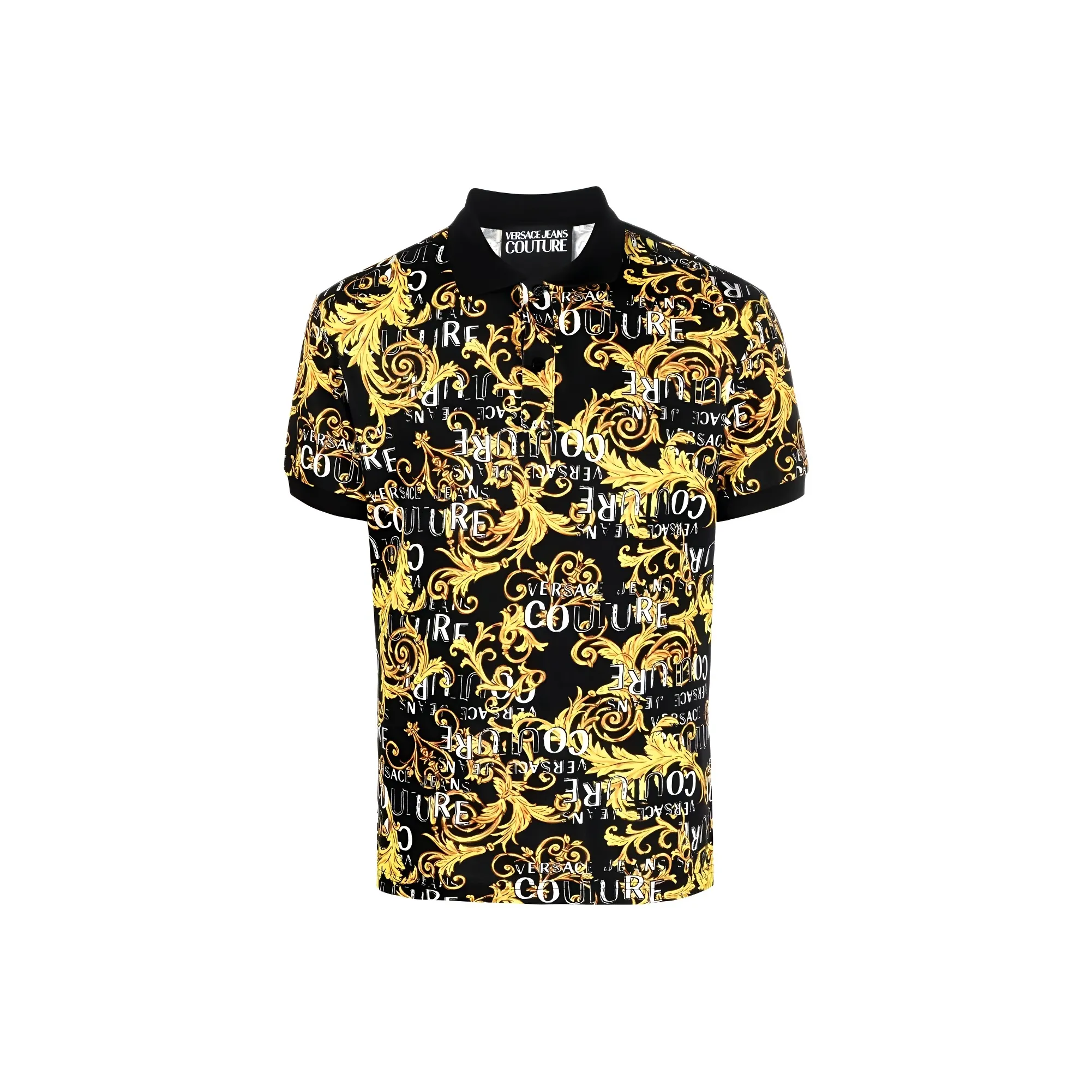VERSACE JEANS COUTURE Baroque print Polo Shirt