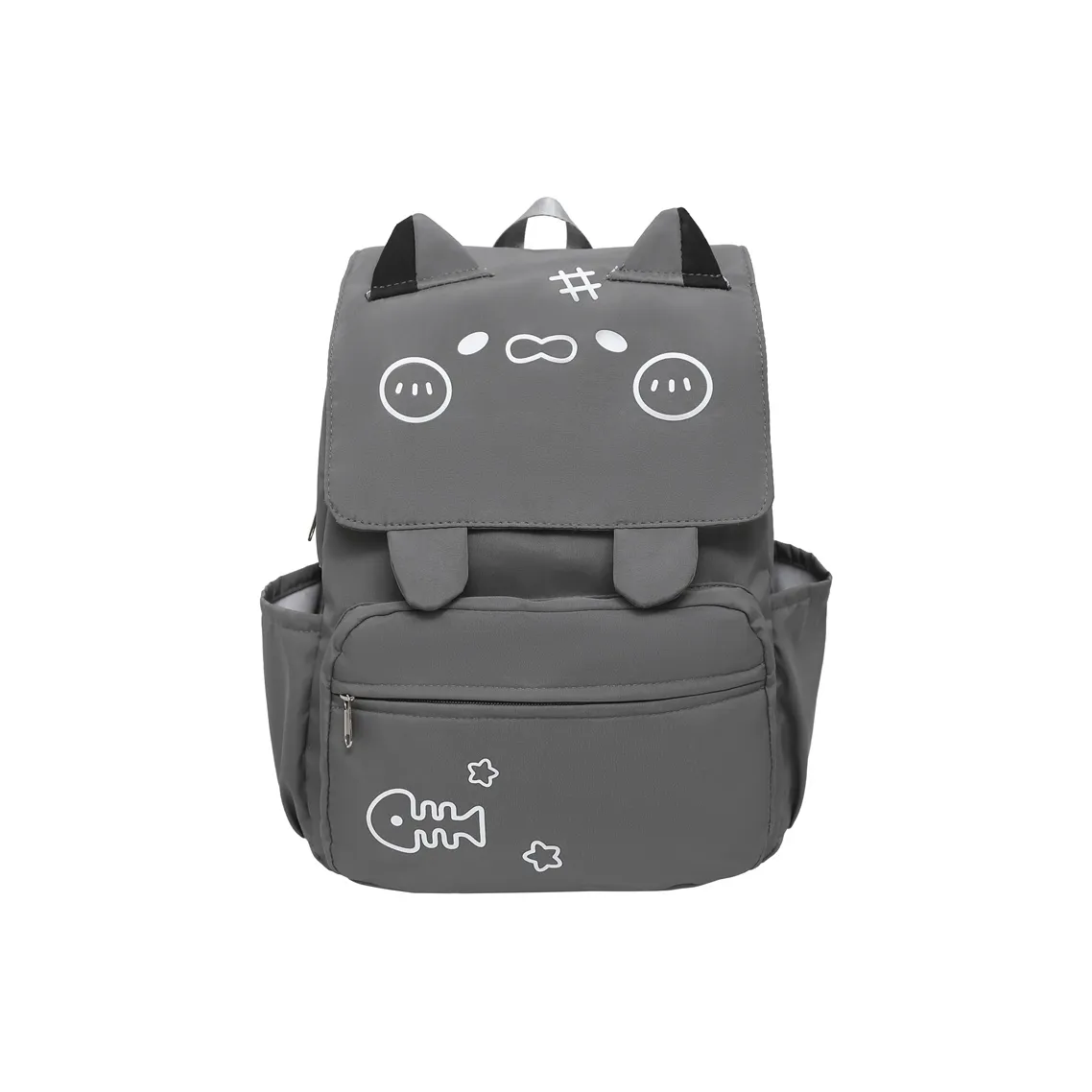 AIBAG Nylon Laptop Bag Backpack Unisex Gray/Black