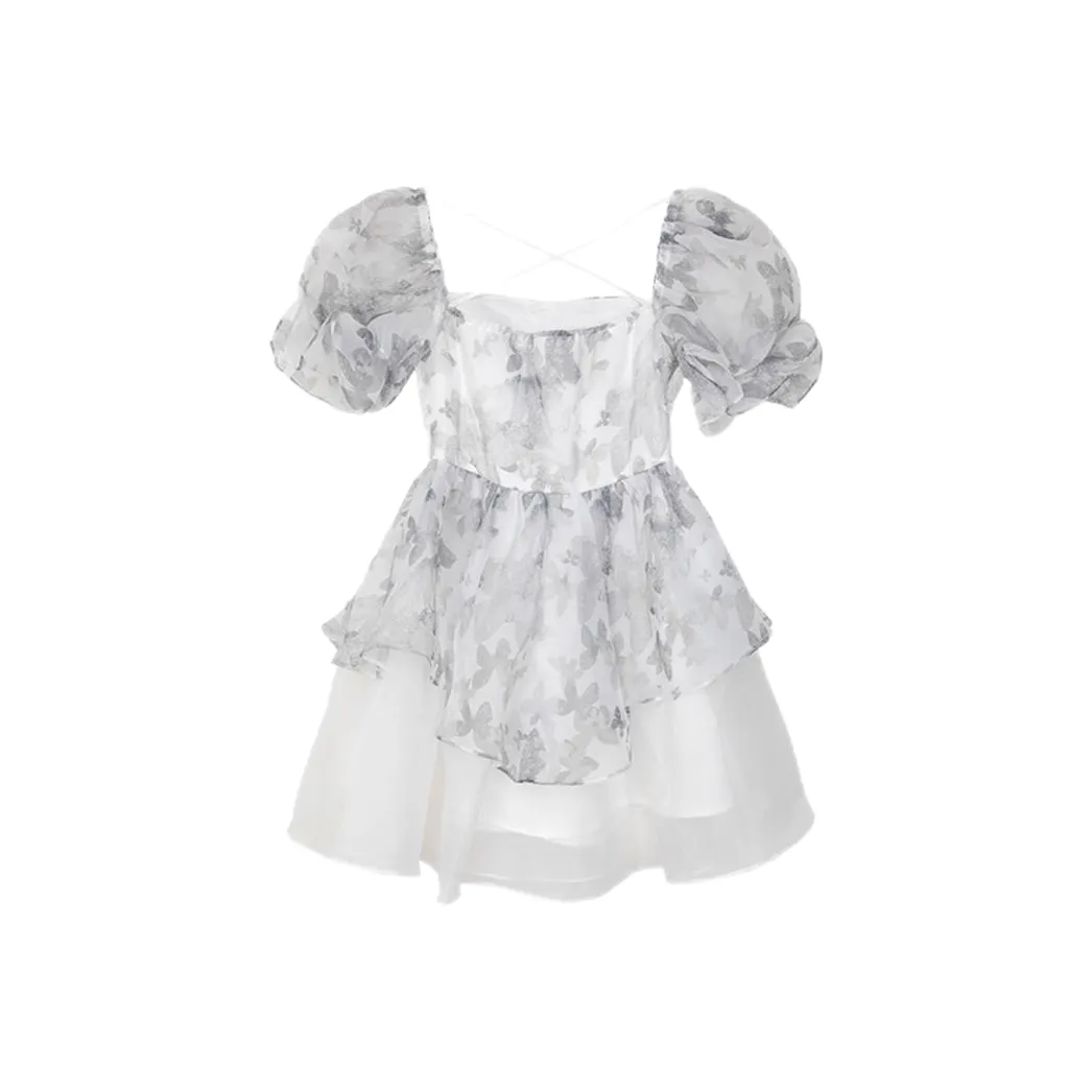 ABBY GODDESS Короткое платье с короткими рукавами женское