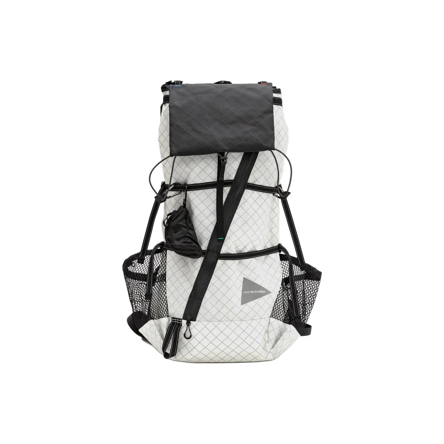 And Wander Polyester Outdoor Mountaineering Bag Backpack Men's Gray White