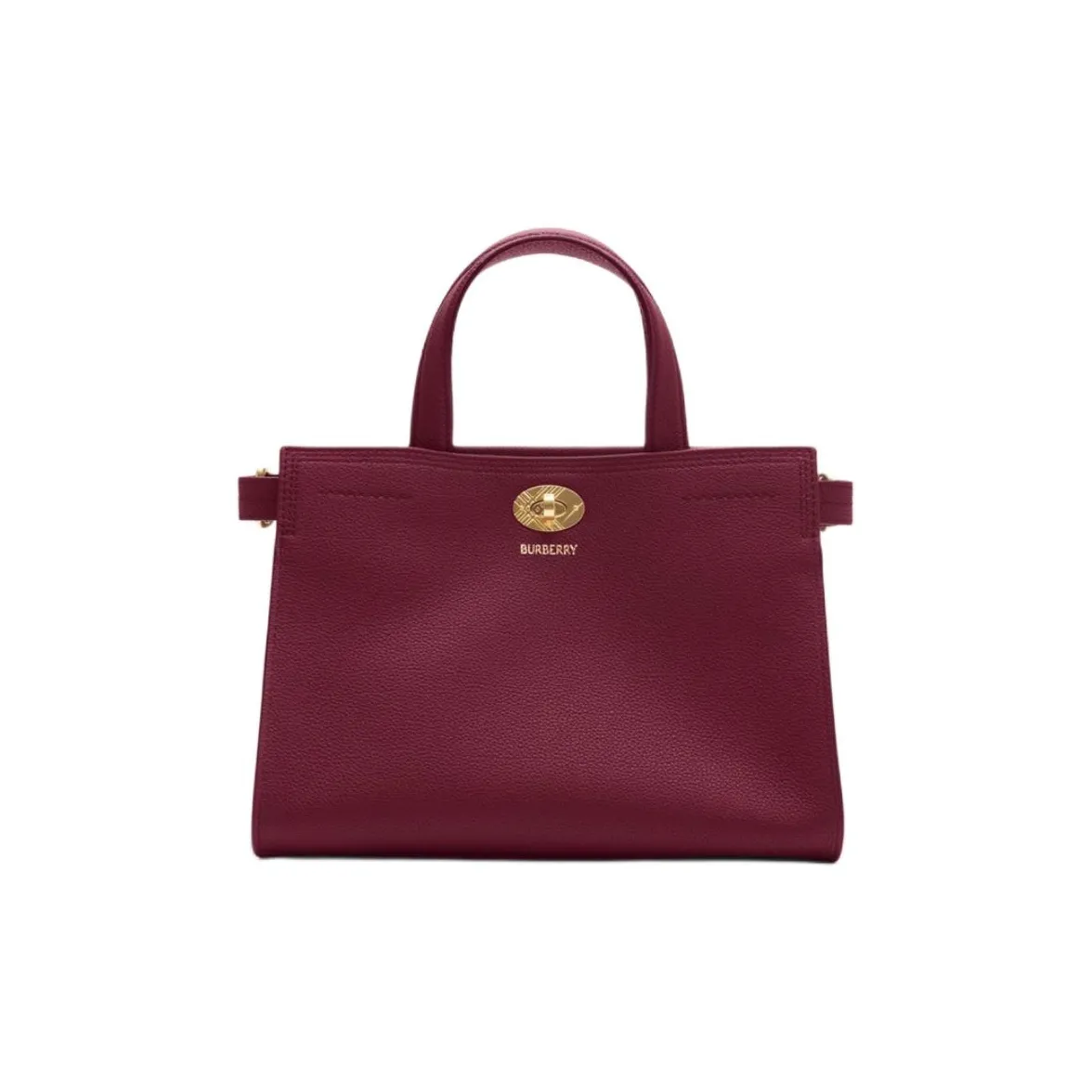 Burberry Calfskin Tote Bag, Shopping Bag, Shoulder Bag, Crossbody Bag, Handbag Mini Women's Burgundy