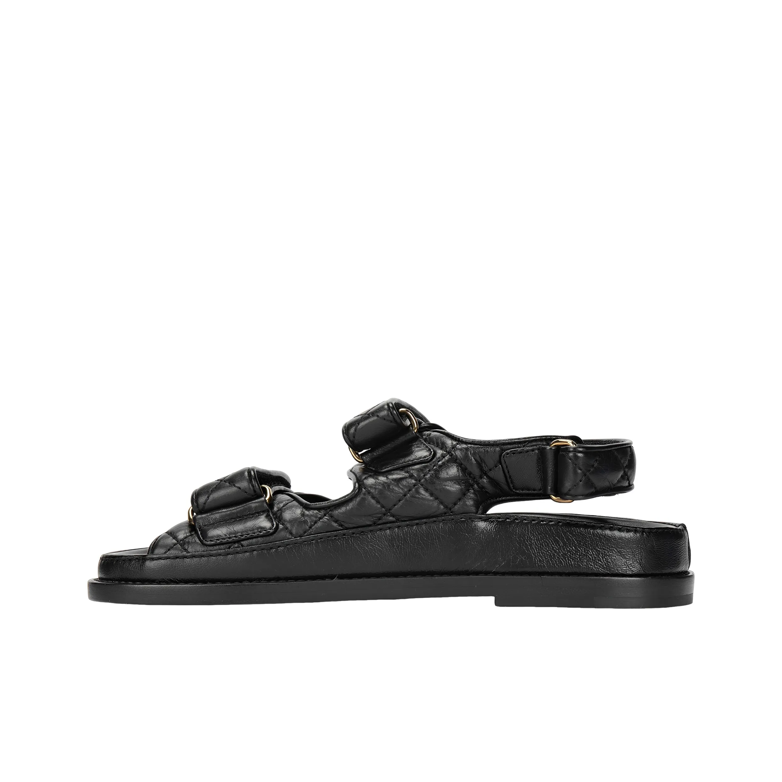 CHANEL Beach Sandals Women's Black