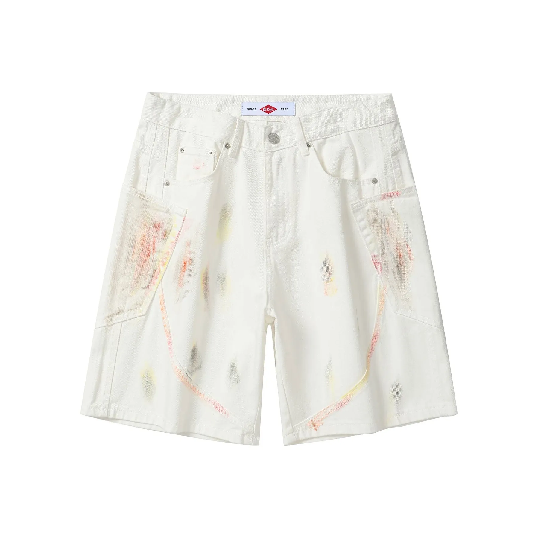 LEE COOPER Белые Мужские Джинсовые Шорты