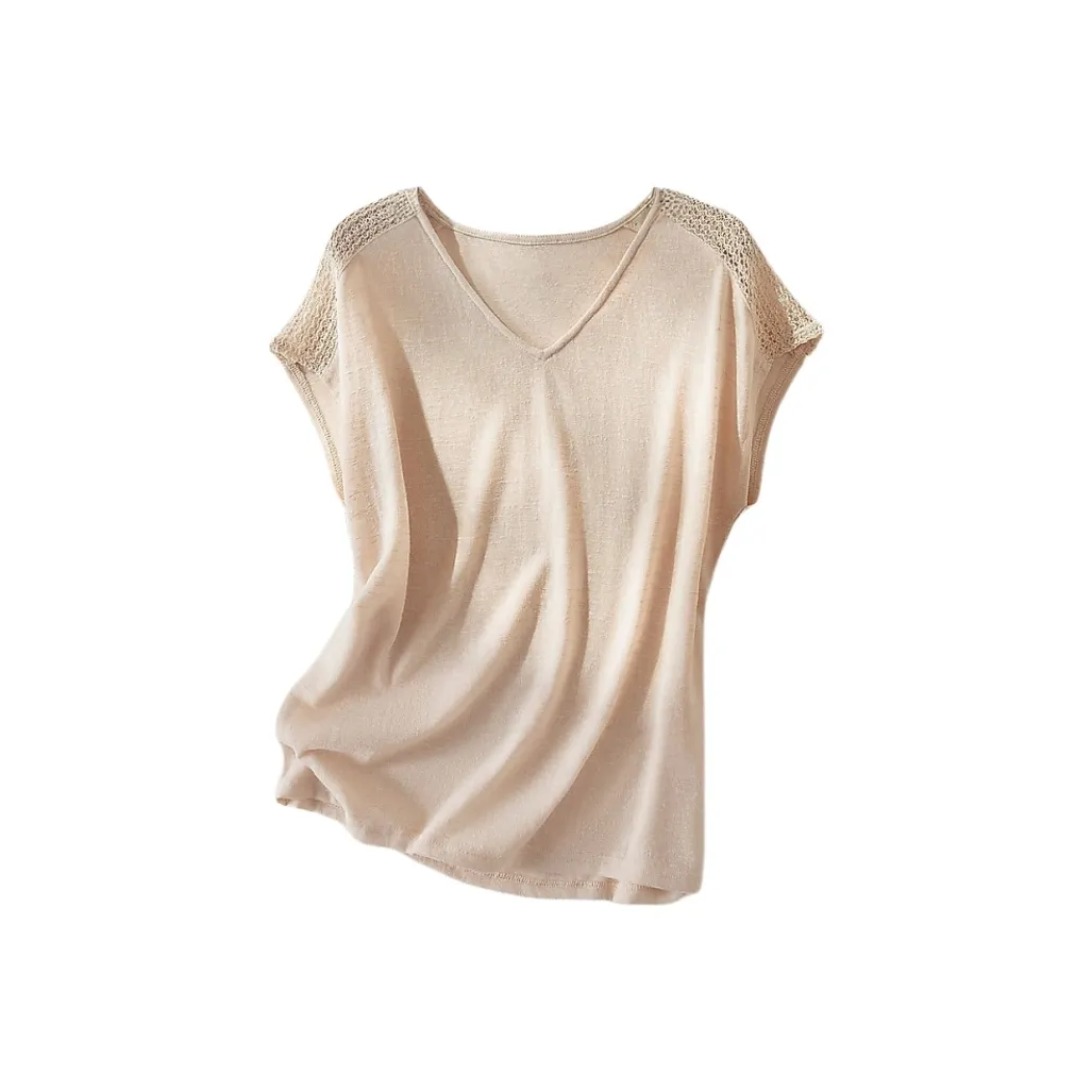 LUYOUYE Светло-оранжевый Абрикос Женские Т-рубашки