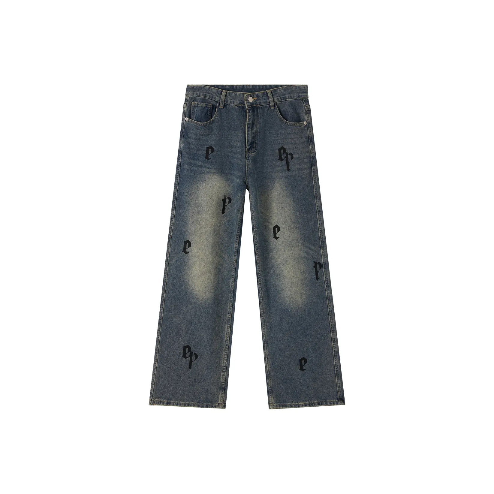 EPTISON Джинсы Унисекс Винтаж Синий
