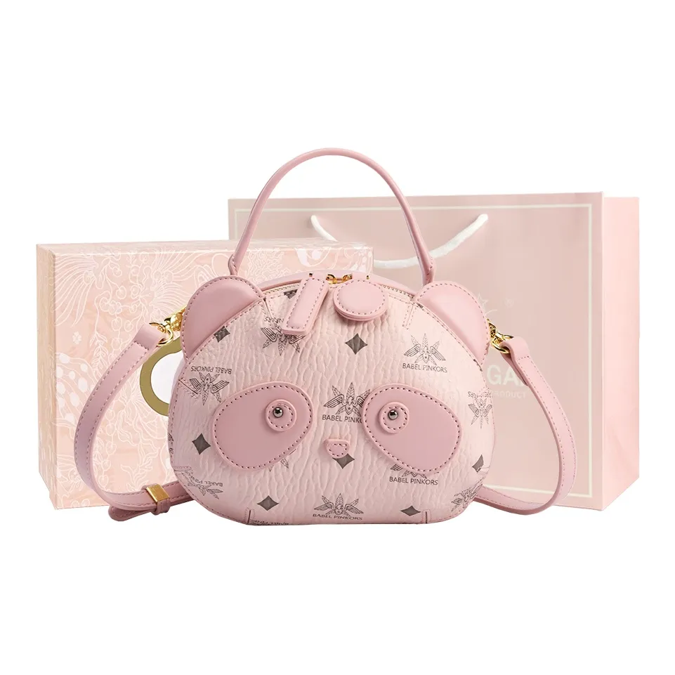 MISS GAIL Synthetic Leather Shoulder Bag, Crossbody Bag, Handbag Regular Women's Pink White/Black White
