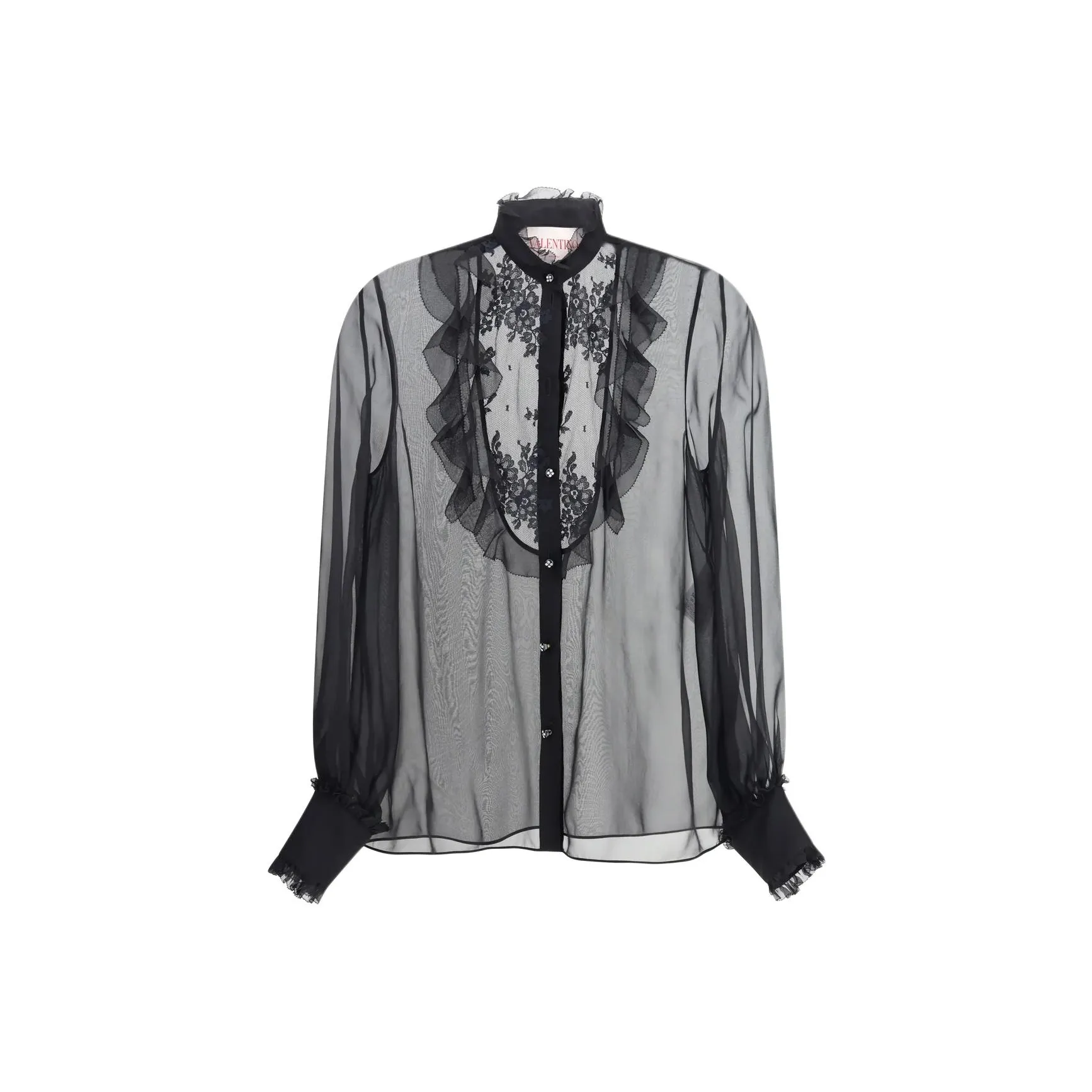 Valentino Garavani Ruffle Detailed Button Up Shirt