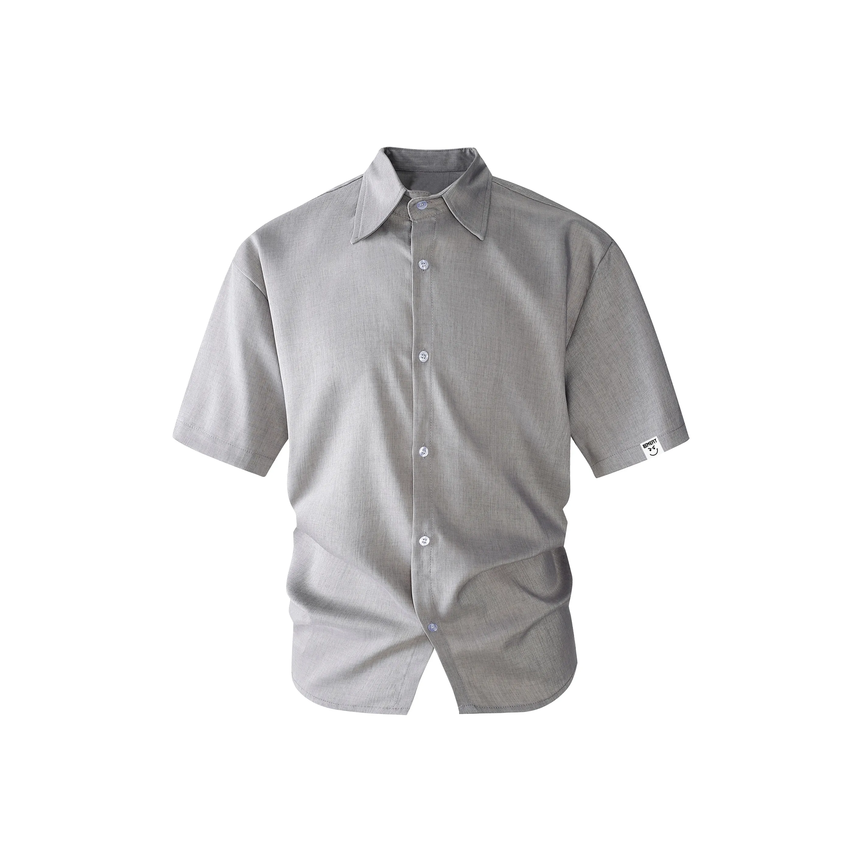 REMEFIT Серая пряжа Белый Унисекс Рубашки