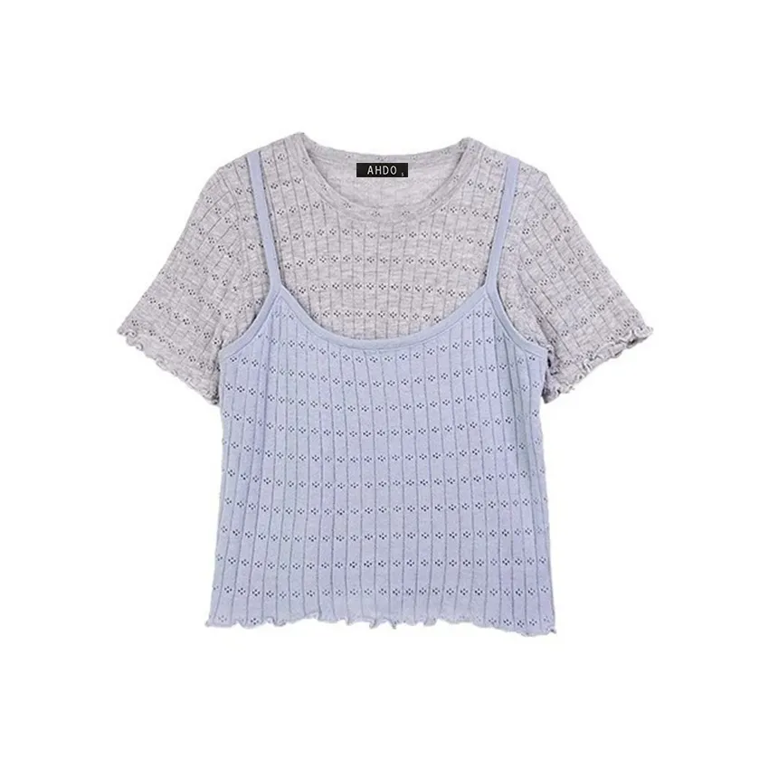 AHDO Светло-синие Женские футболки