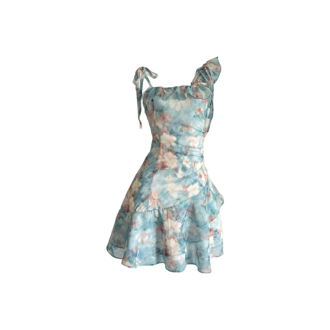 CANTALOVE Масляная живопись Смешанный [Сине-зеленый] Женские Слиплатья