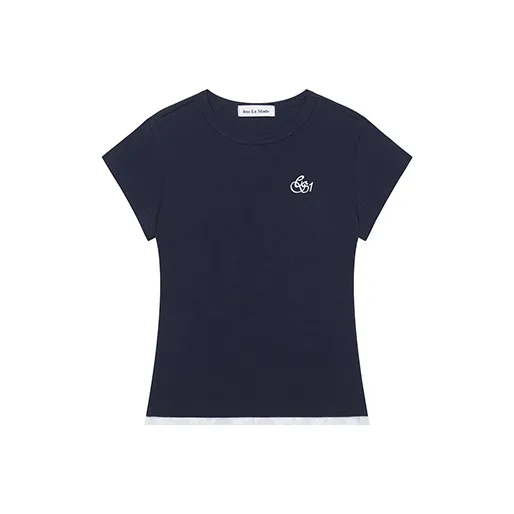 1ESS LA MODE T Shirts Women's Navy Blue