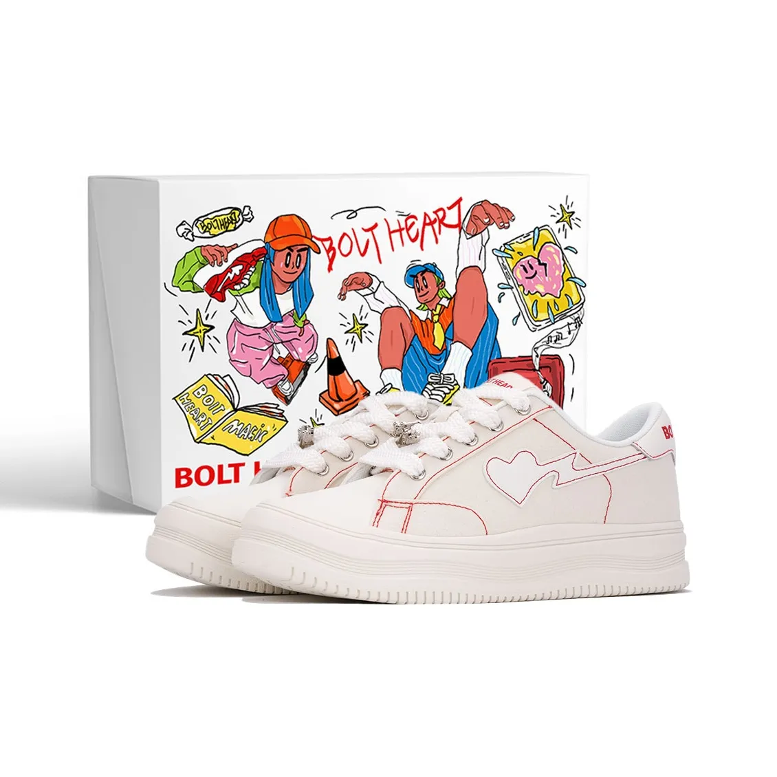 AND U Slip Resistant визуально увеличивает рост Низкий Топ Сердце Strung Кроссовки для скейтбординга Унисекс