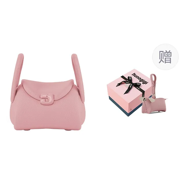 KUNOGIGI Cow Leather Designer Edition Shoulder Bag Women
s Pink/White