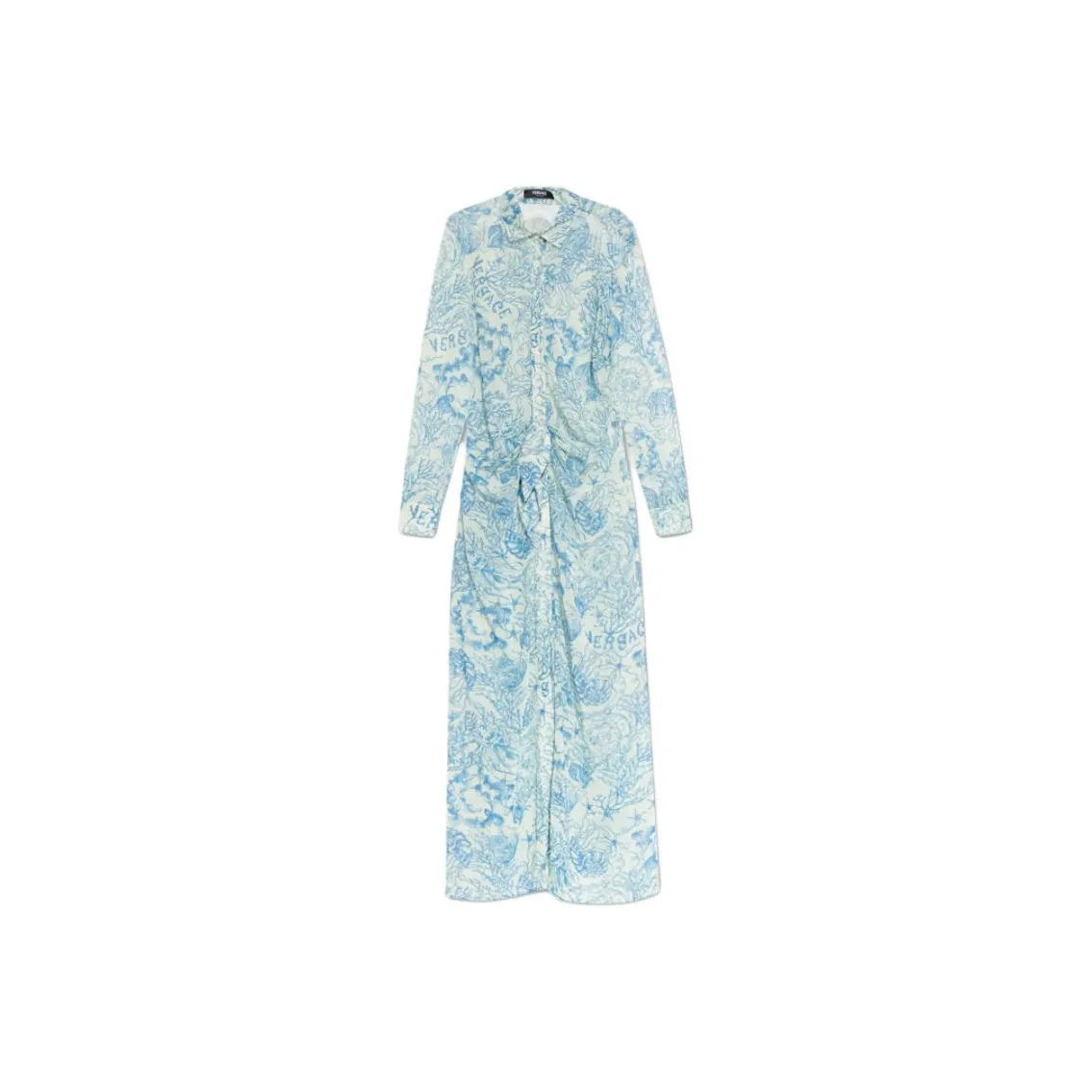 VERSACE Long Sleeved Draped Dress