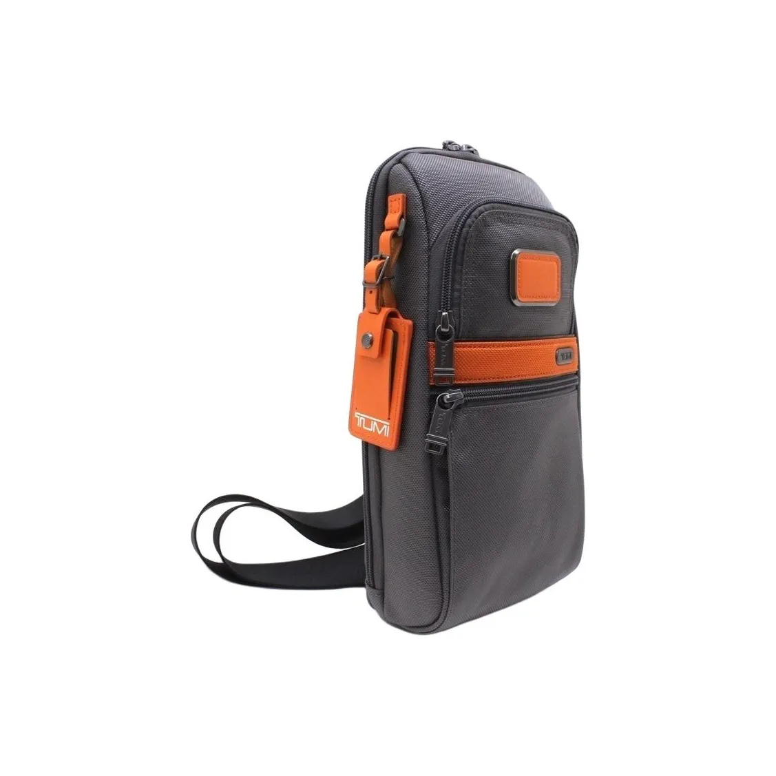 TUMI Баллистический Нейлон Слинг Сумка Сумка через плечо Мужская Серебряная Оранжевая