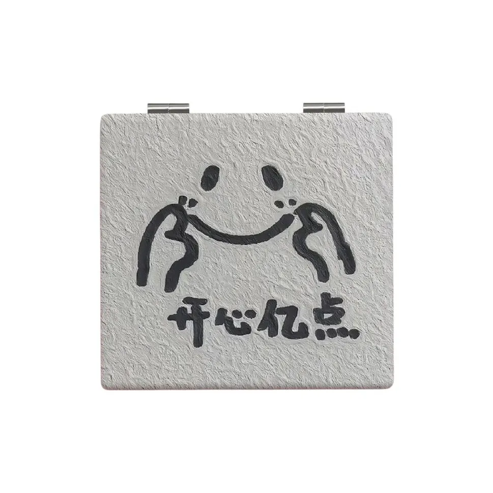 JIXUAN Веселье Простой Рисунок Счастливый Маленький Портативный Складной Карманное Зеркало Инструмент для Макияжа