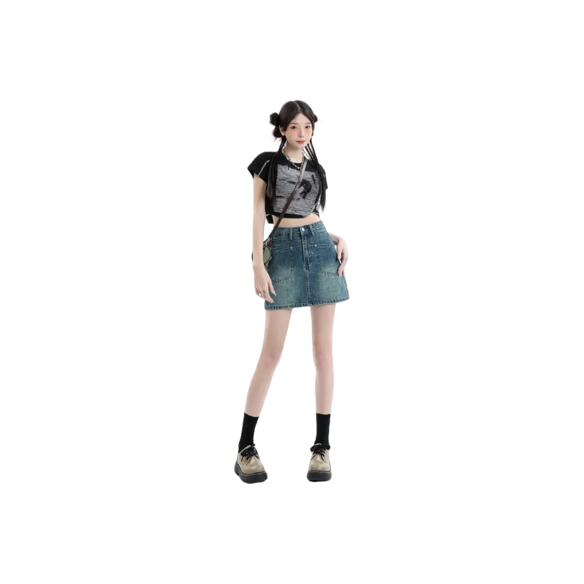 XIANSINIAO Denim Short Skirts Women's