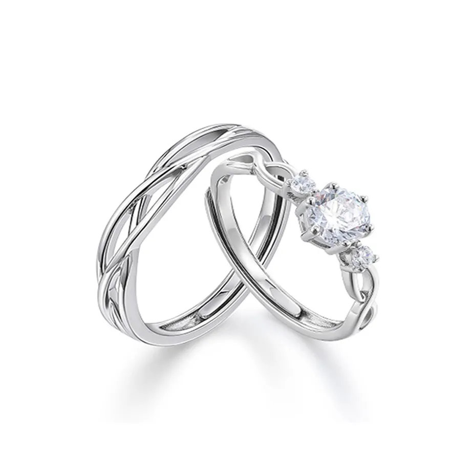 JIFUXI Медный сплав Циркон Кольцо Унисекс