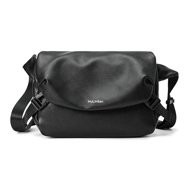 Mulinsen ПУ (полиуретан) Сумка через плечо Стандартная Мужская Черная