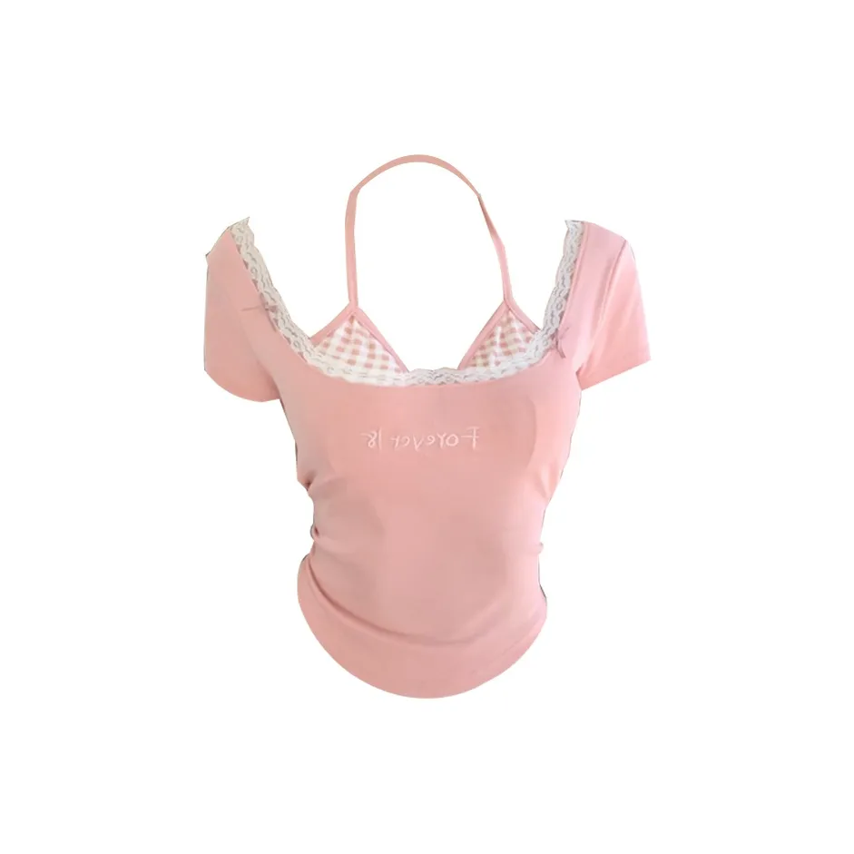 MEIJIAO Розовые Женские Майки