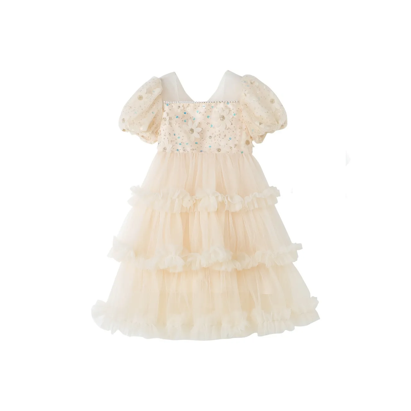 YUANYUAN GIRL Платье Абрикос для детей 3-7 лет