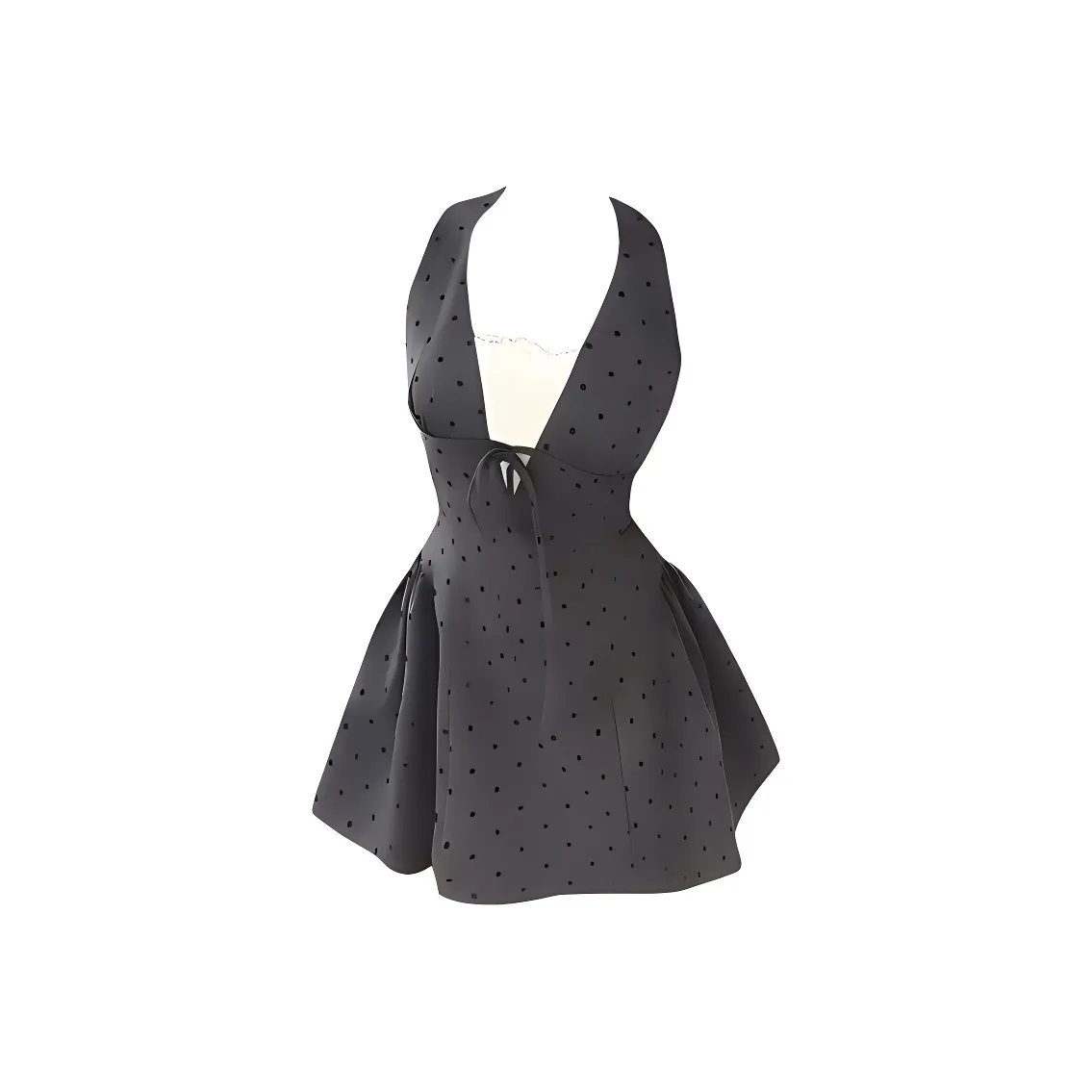 IQC Slip Dresses Women's Gray With Polka Dot