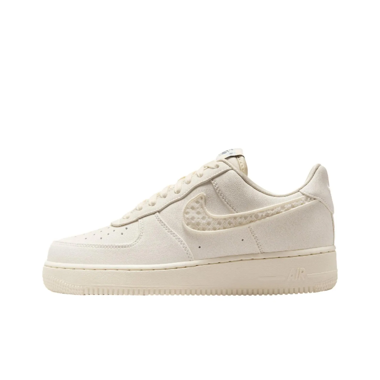 Nike Air Force 1 Low Парус Slip-resistant Abrasion-resistant Low Top Скейтбординг Кроссовки Женские Бежевые